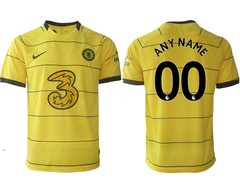 Men 2021-2022 Club Chelsea away aaa version yellow customized Soccer Jersey